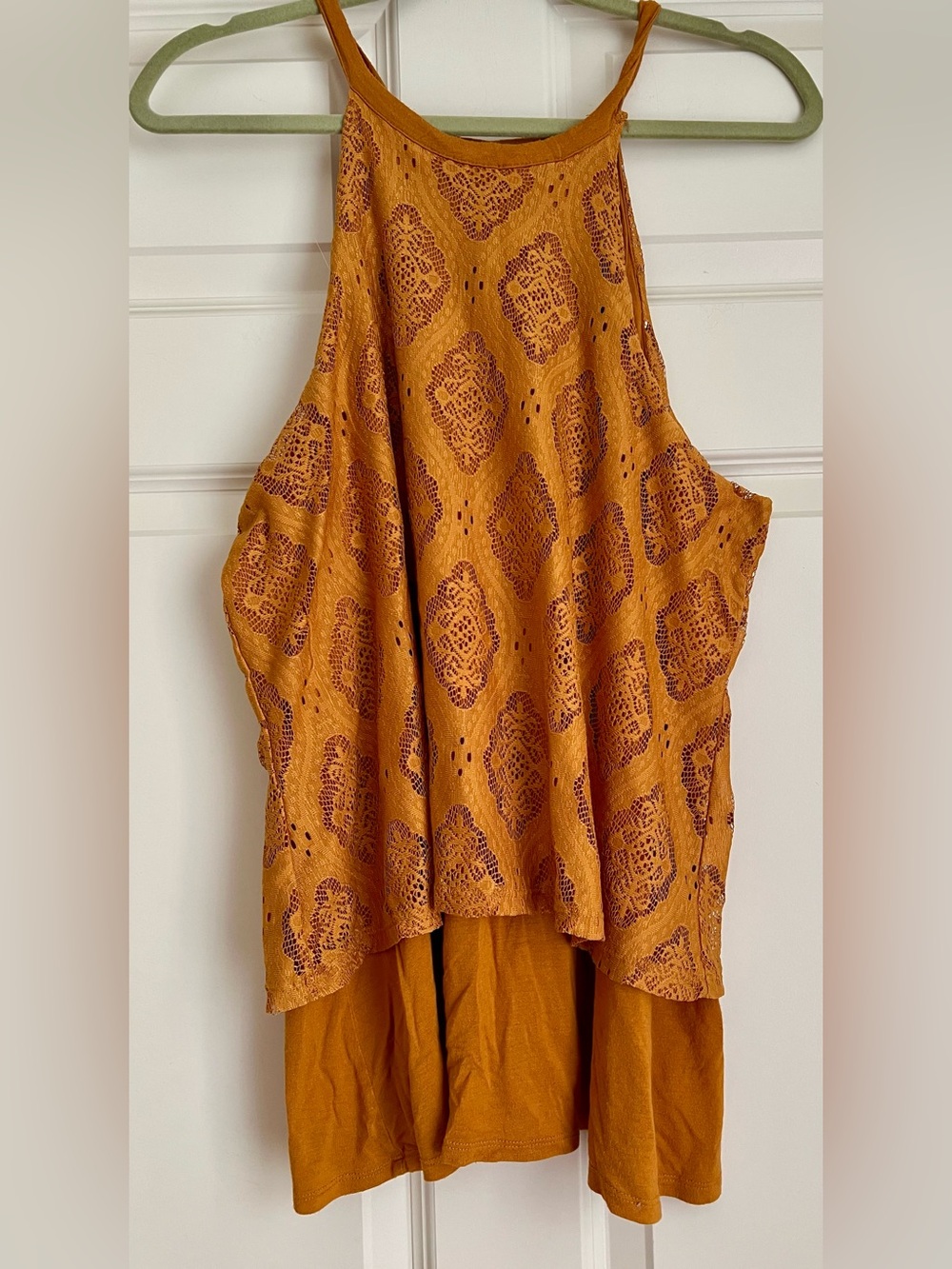 Shyanne Mustard Printed Sleeveless Tunic Top